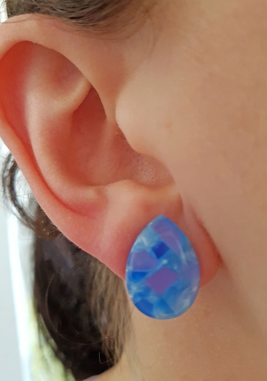 Tropfen Ohrstecker drop tropfenform